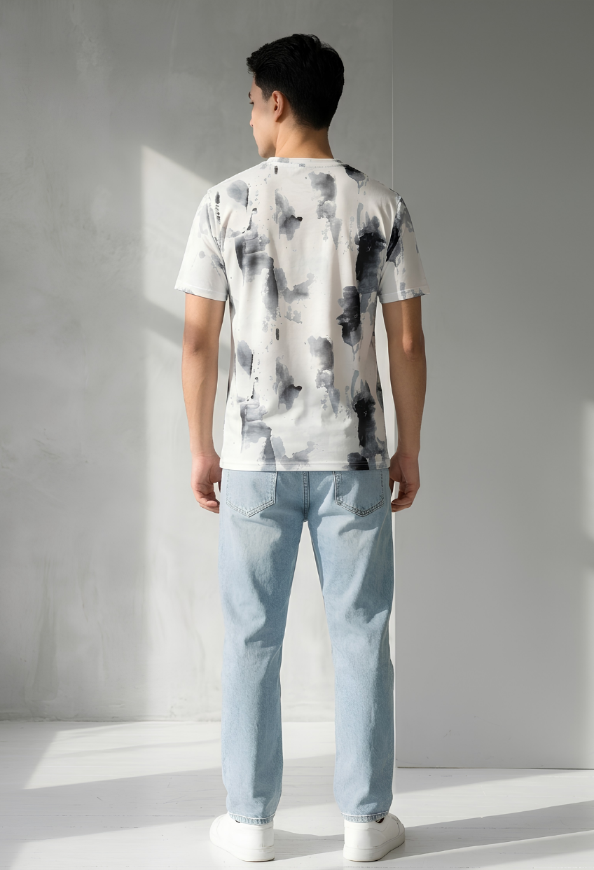 Ink Grey Tie-Dye Tee