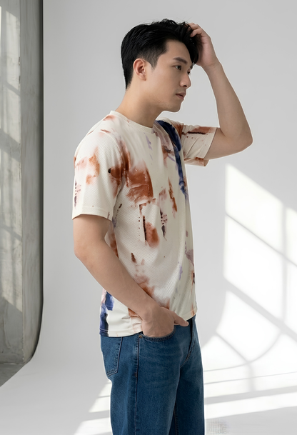 Rust & Navy Tie-Dye Tee