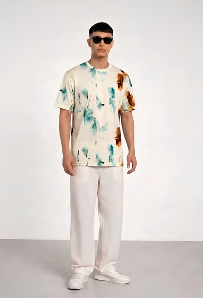 Teal & Rust Tie-Dye Tee