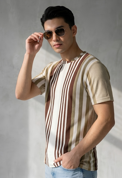 Mocha Stripe Tee