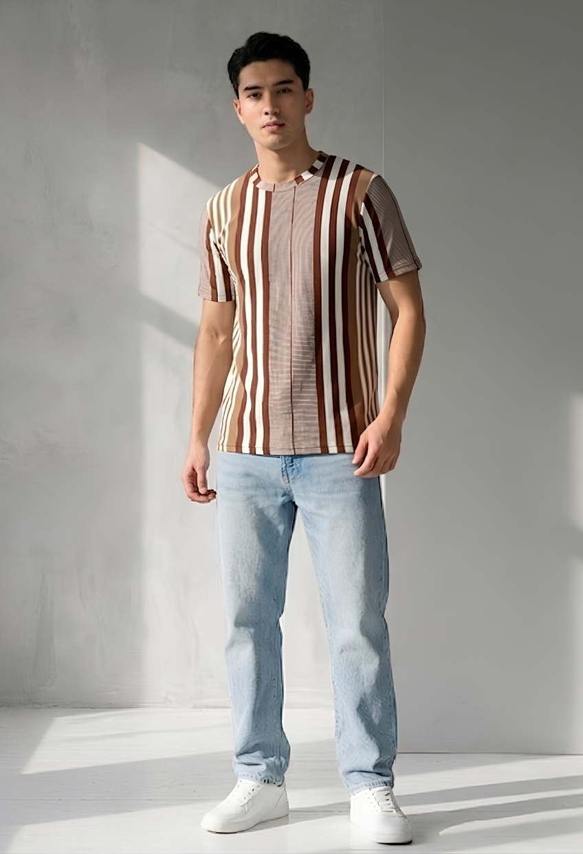 Mocha Stripe Tee