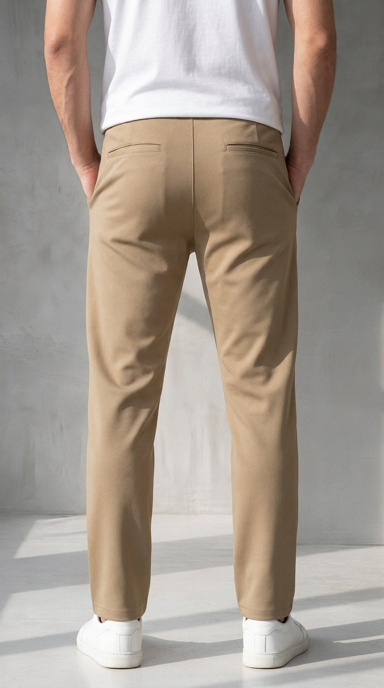 Aurelio Pleated Buckle Trouser – Khaki