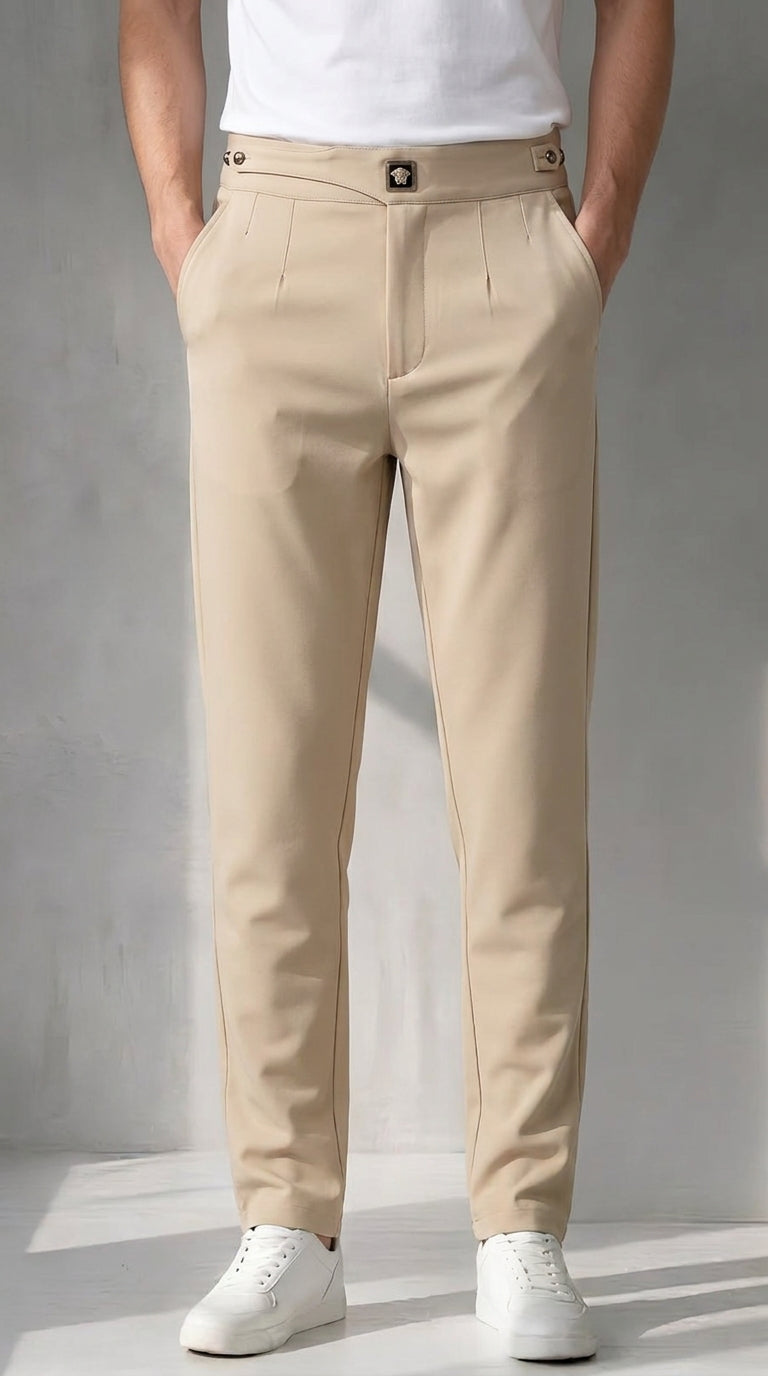 Aurelio Comfort-Fit Trouser – Khaki