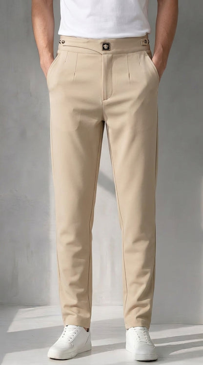 Aurelio Comfort-Fit Trouser – Khaki